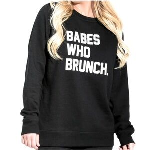 Brunette the Label Babes Who Brunch
Crew Neck Sweatshirt Black Size XS / Small